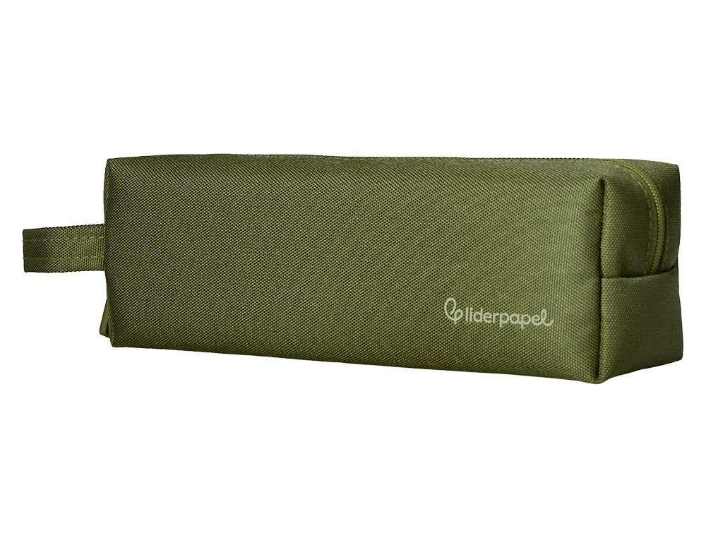 Estojo escolar liderpapel classic retangular com asa 210x70 mm verde militar ( Imagem 3 de 9 ) - Preview