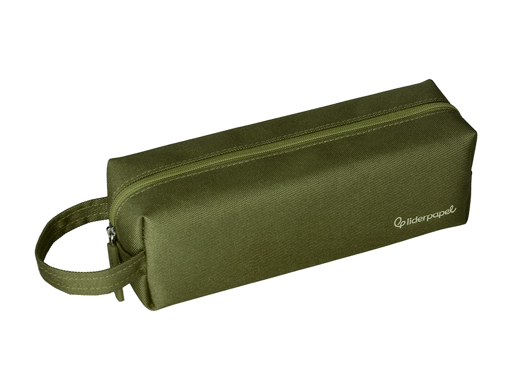 Estojo escolar liderpapel classic retangular com asa 210x70 mm verde militar ( Imagem 5 de 9 ) - Preview