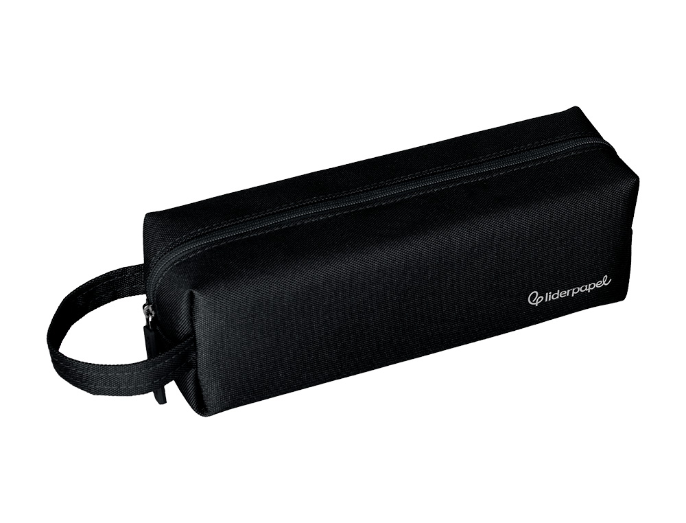 Estojo escolar liderpapel classic retangular com asa 210x70 mm preto ( Imagem 5 de 9 ) - Preview