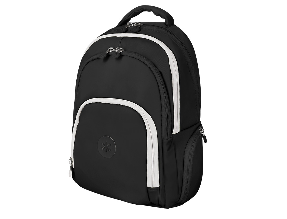 Antartik multi-pocket school backpack, black color. ( Imagem 3 de 11 ) - Preview