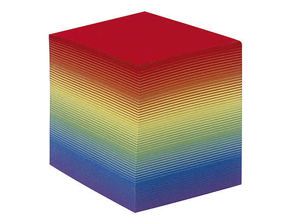 Bloco papel quo vadis encolado cores arco iris 680 folhas 100% reciclado 90 gr 90x90x90 mm ( Imagem 2 de 2 ) - Preview