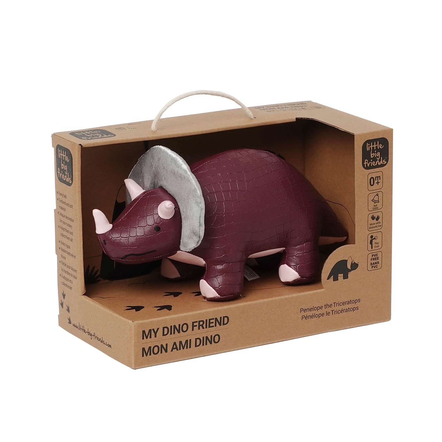 Peluche Little Big Friends Penelope A Triceratops 23Cm 304638 ( Imagem 4 de 4 ) - Preview