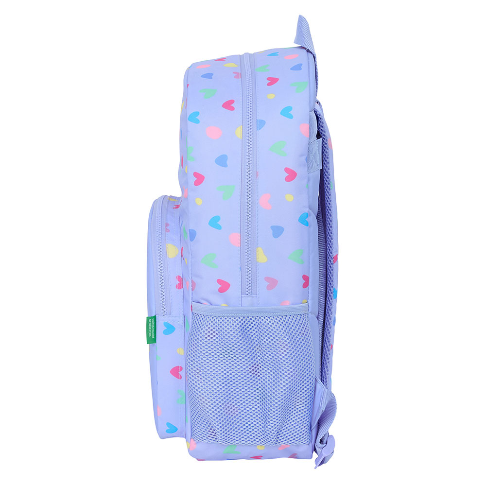 Mochila BENETTON lilás 2025 46x30x14cm adaptável a trolley ( Imagem 3 de 3 ) - Preview