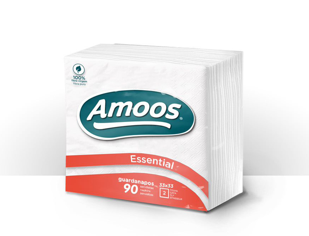 Guardanapo celulose amoos 33x33 cm 2 folhas pack de 100 unidades ( Imagem 2 de 2 ) - Preview