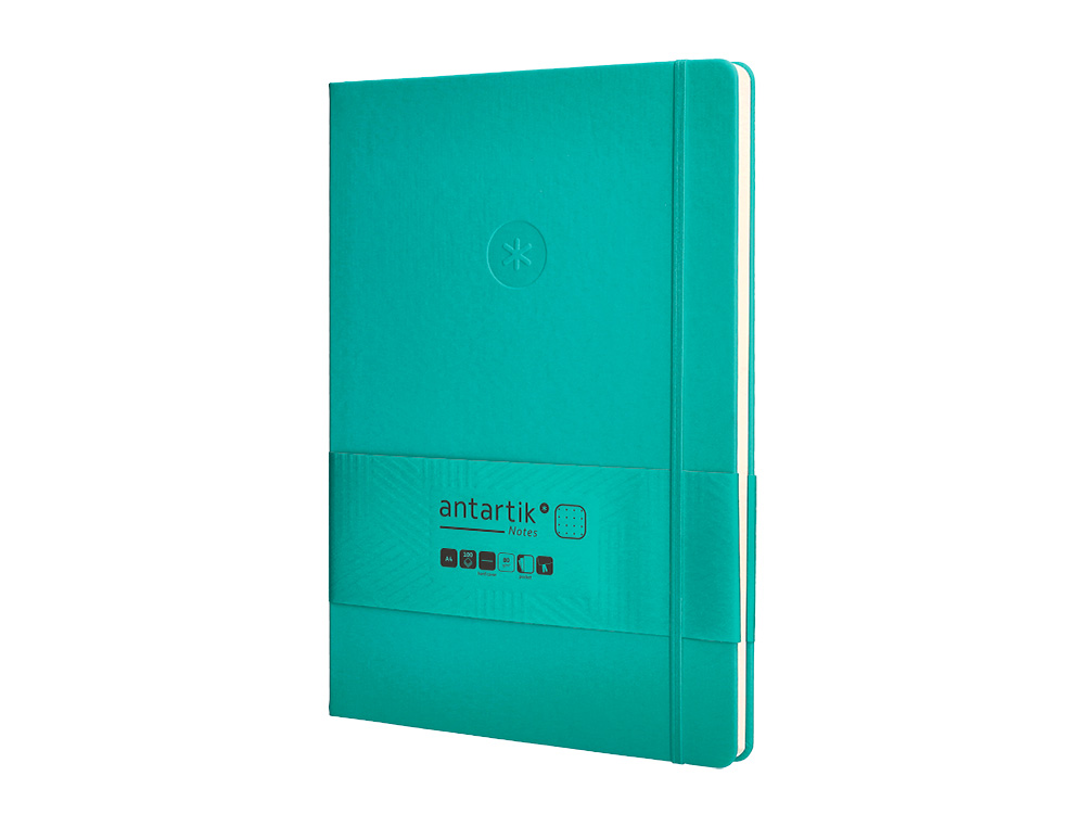 Caderno com elastico antartik capa dura a4 folhas pontos turquesa 100 folhas 80 gr fsc ( Imagem 4 de 10 ) - Preview