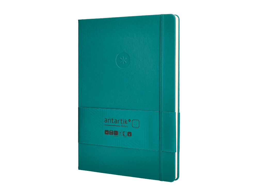 Caderno com elastico antartik capa dura a4 folhas pontos verde agua-marinha 100 folhas 80 gr fsc ( Imagem 4 de 10 ) - Preview