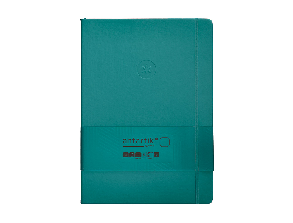 Caderno com elastico antartik capa dura a4 folhas lisas verde agua-marinha 100 folhas 80 gr fsc ( Imagem 2 de 10 ) - Preview