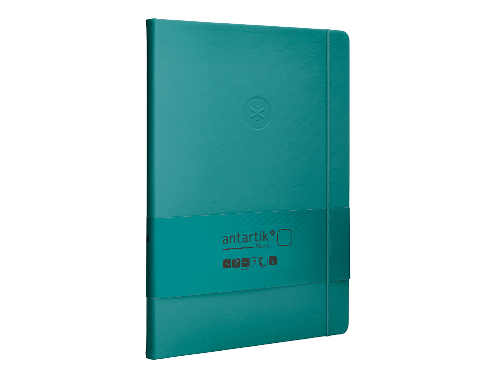 Caderno com elastico antartik capa dura a4 folhas lisas verde agua-marinha 100 folhas 80 gr fsc ( Imagem 5 de 10 ) - Preview
