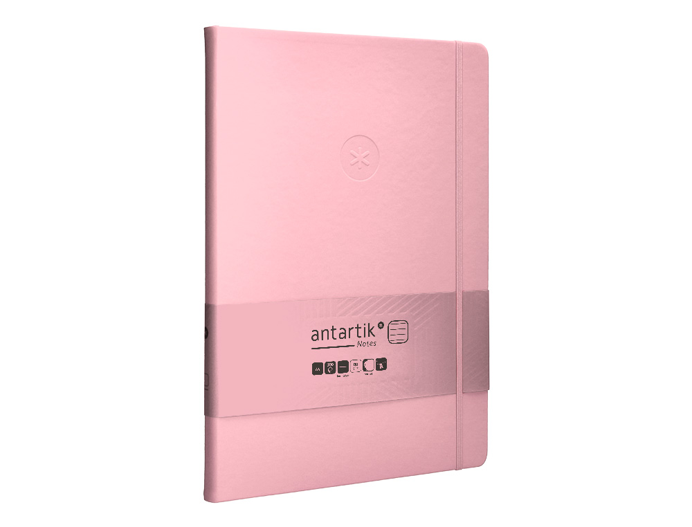 Caderno com elastico antartik capa dura a4 folhas linhas rosa pastel 100 folhas 80 gr fsc ( Imagem 5 de 10 ) - Preview