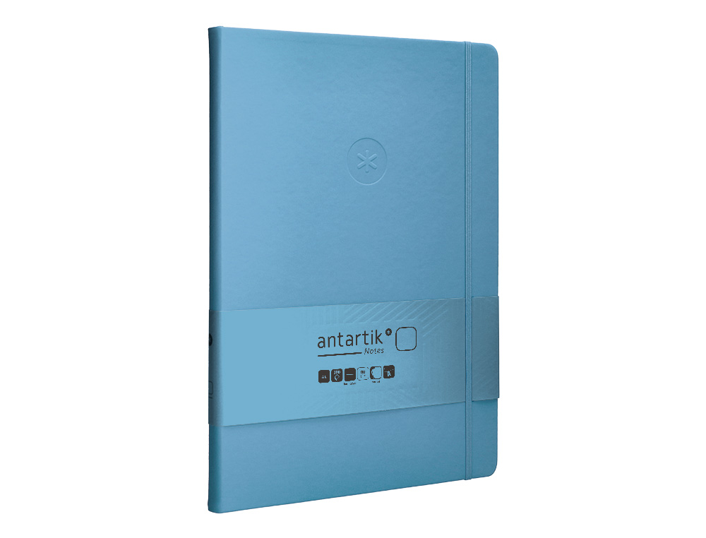 Caderno com elastico antartik capa dura a4 folhas lisas azul claro 100 folhas 80 gr fsc ( Imagem 5 de 10 ) - Preview