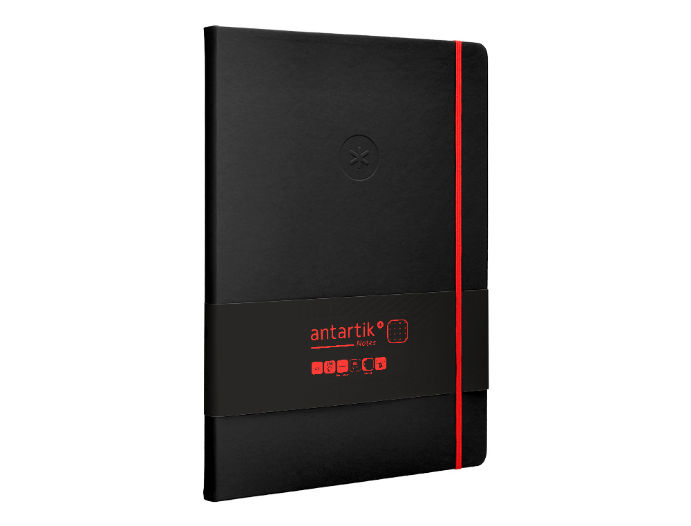 Caderno com elastico antartik notes capa dura a4 folhas pontos preto e vermelho 100 folhas 80 gr fsc ( Imagem 5 de 10 ) - Preview