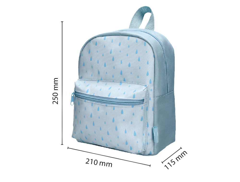 Mochila preescolar liderpapel mochila infantil desenho azul 210x115x250 mm ( Imagem 2 de 13 ) - Preview