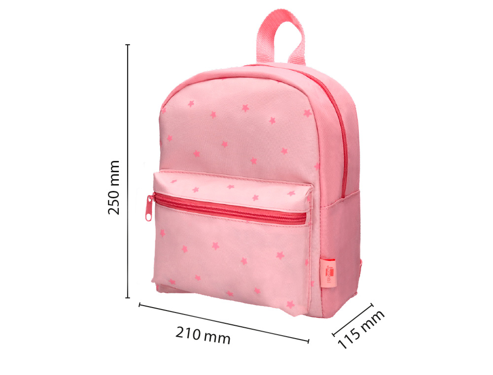 Mochila preescolar liderpapel infantil desenho rosa 210x115x250 mm ( Imagem 2 de 13 ) - Preview