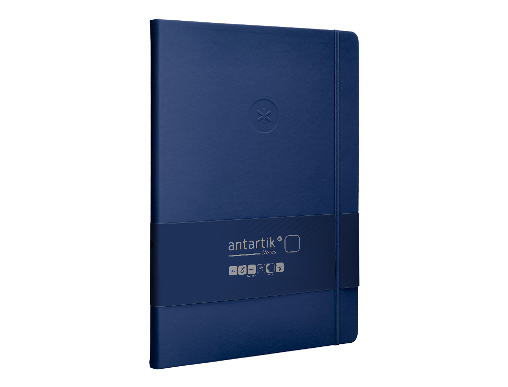 Caderno com elastico antartik capa dura a4 folhas lisas azul marinho 100 folhas 80 gr fsc ( Imagem 5 de 10 ) - Preview