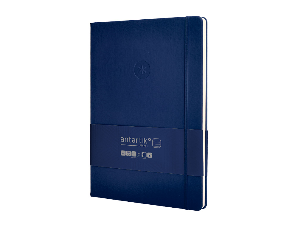 Caderno com elastico antartik capa dura a4 folhas linhas azul marinho 100 folhas 80 gr fsc ( Imagem 4 de 10 ) - Preview
