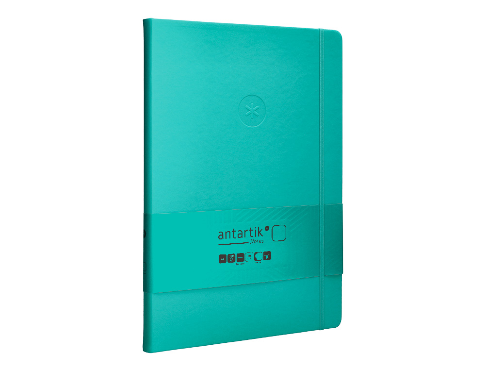 Caderno com elastico antartik capa dura a4 folhas lisas turquesa 100 folhas 80 gr fsc ( Imagem 5 de 10 ) - Preview