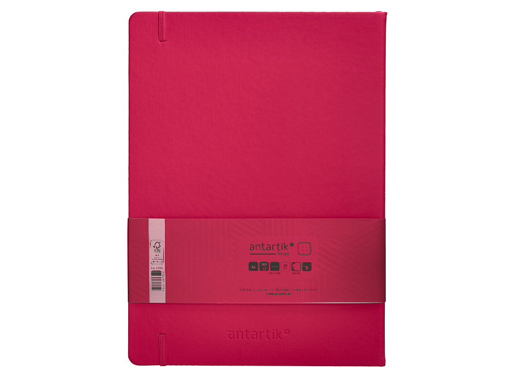 Caderno com elastico antartik capa dura a4 folhas pontos bordeaux 100 folhas 80 gr fsc ( Imagem 3 de 10 ) - Preview