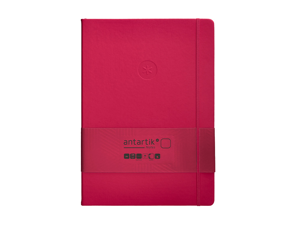 Caderno com elastico antartik capa dura a4 folhas lisas bordeaux 100 folhas 80 gr fsc ( Imagem 2 de 10 ) - Preview