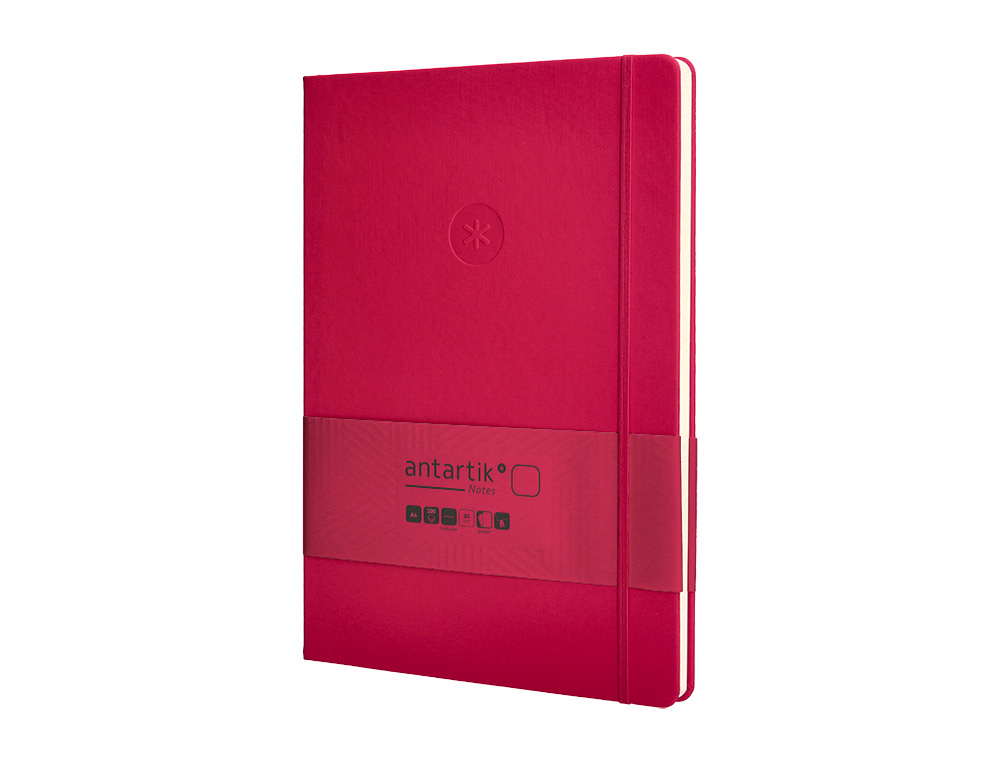 Caderno com elastico antartik capa dura a4 folhas lisas bordeaux 100 folhas 80 gr fsc ( Imagem 4 de 10 ) - Preview