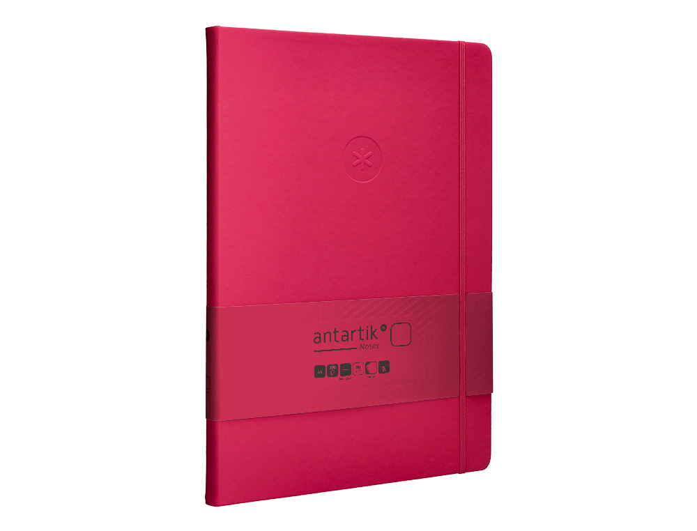 Caderno com elastico antartik capa dura a4 folhas lisas bordeaux 100 folhas 80 gr fsc ( Imagem 5 de 10 ) - Preview
