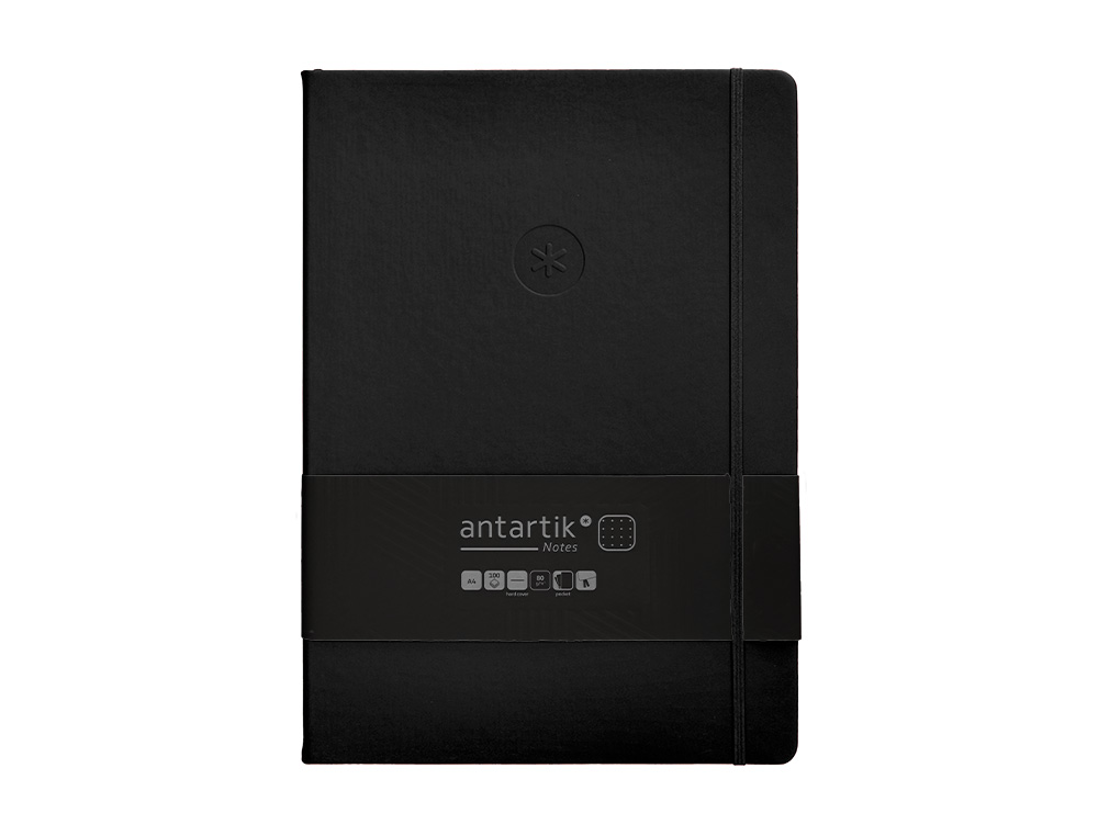 Caderno com elastico antartik capa dura a4 folhas pontos preto 100 folhas 80 gr fsc ( Imagem 2 de 10 ) - Preview