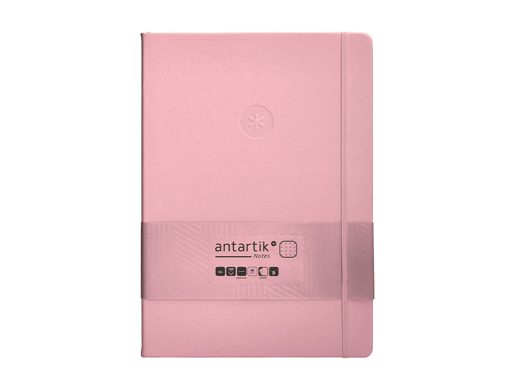 Caderno com elastico antartik capa dura a4 folhas pontos rosa pastel 100 folhas 80 gr fsc ( Imagem 2 de 10 ) - Preview