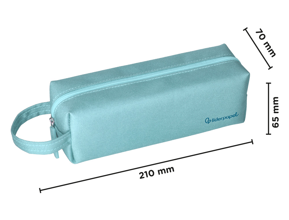 Estojo escolar liderpapel classic retangular com asa 210x70 mm azul celeste ( Imagem 2 de 9 ) - Preview