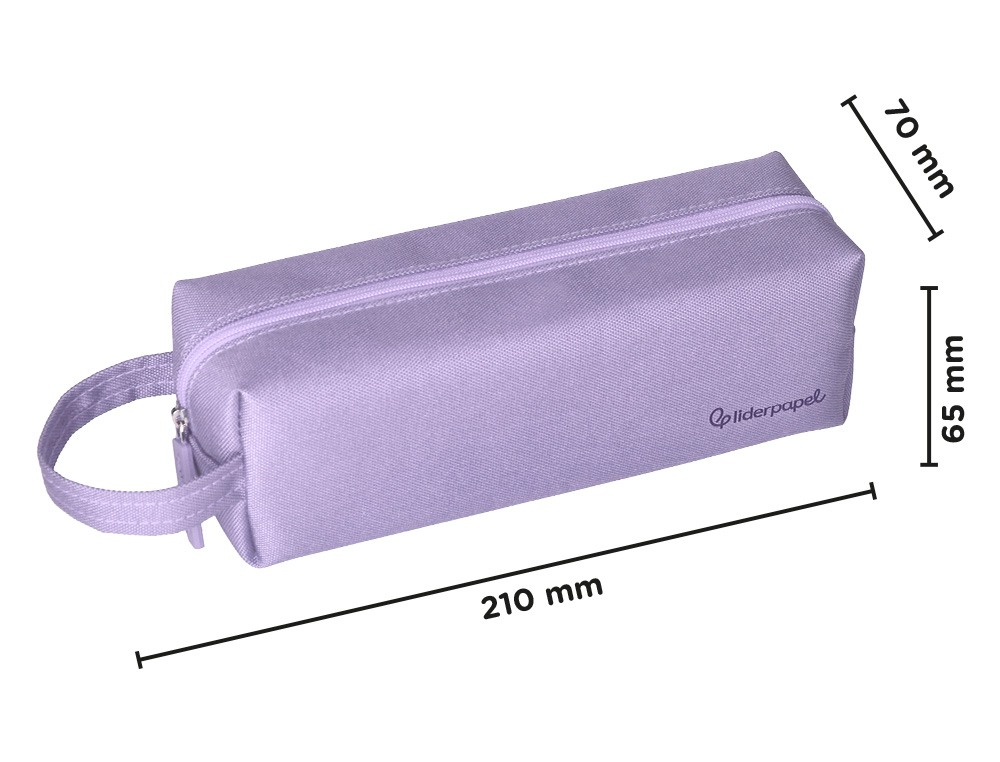 Estojo escolar liderpapel classic retangular com asa 210x70 mm lilas ( Imagem 2 de 9 ) - Preview