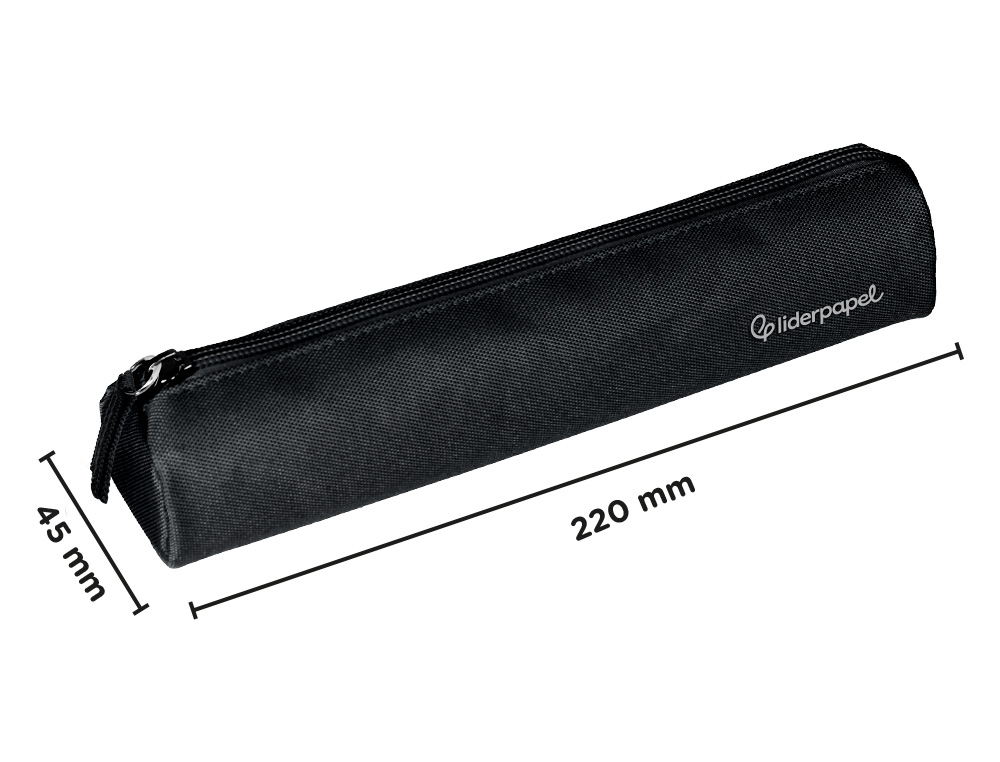Estojo escolar liderpapel slim cilindrico 220x45 mm preto ( Imagem 2 de 9 ) - Preview