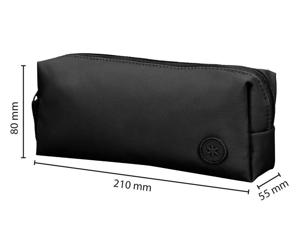 Estojo escolar antartik 1 compartimento cor preto 205x60x80 mm ( Imagem 2 de 7 ) - Preview