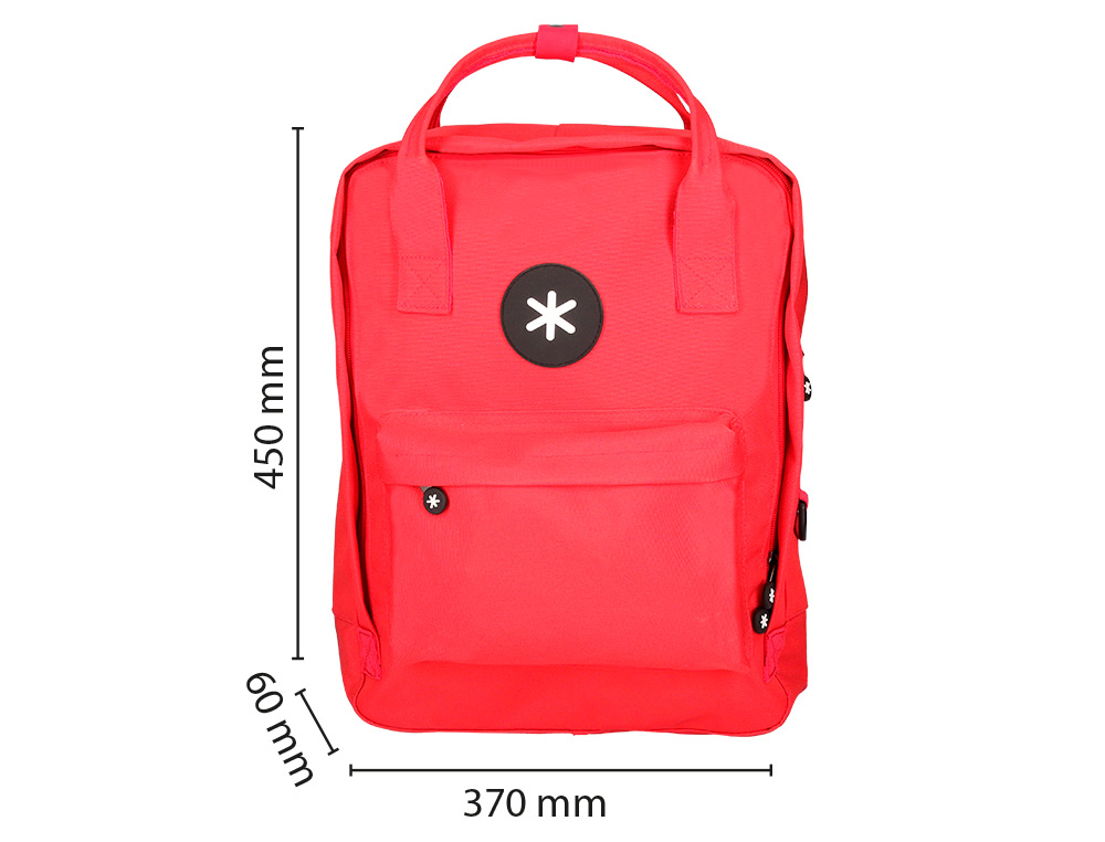 Mochila Escolar Antartik Vermelha com Bolso Exterior 270x120x380 cm ( Imagem 2 de 17 ) - Preview