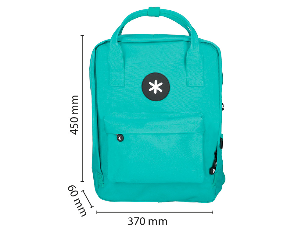Mochila Escolar Antartik Menta com Bolso Exterior - 270x120x380 cm ( Imagem 3 de 17 ) - Preview