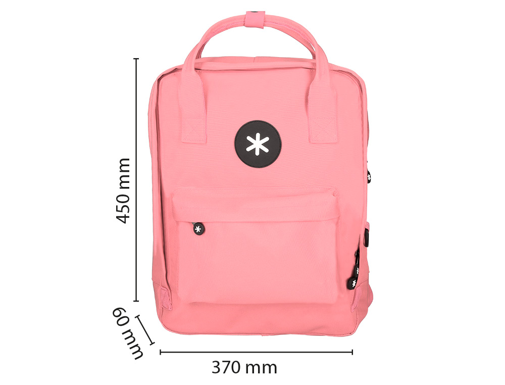 Mochila Escolar Antartik Coral com Bolso Exterior - 270x120x380 cm ( Imagem 2 de 17 ) - Preview