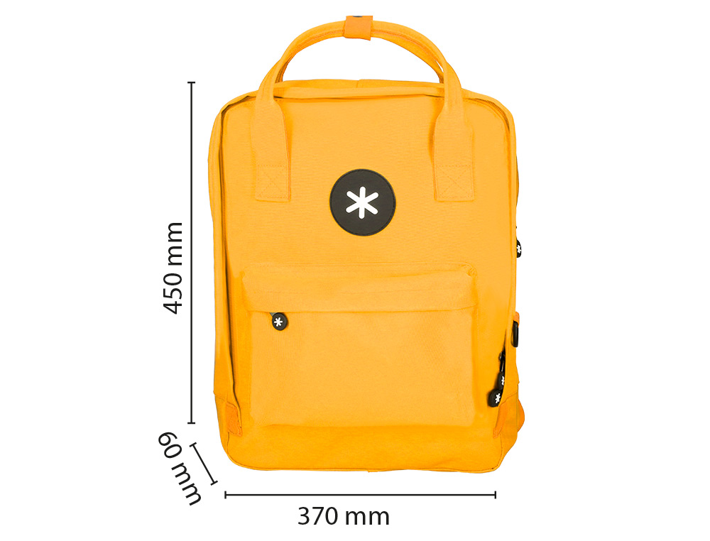 Mochila Escolar Antartik Amarela com Bolso Exterior - 270x120x380 cm ( Imagem 2 de 17 ) - Preview