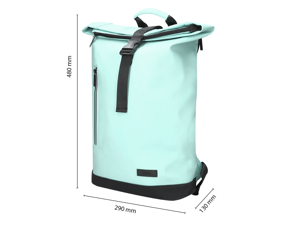 Mochila antartik waterproof enrolavel desenho casual cor turquesa 480x130x280 mm ( Imagem 3 de 13 ) - Preview