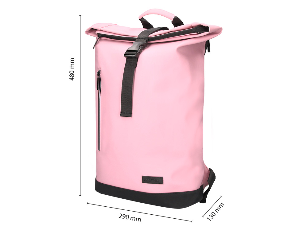 Mochila antartik waterproof enrolavel desenho casual cor rosa 480x130x280 mm ( Imagem 2 de 12 ) - Preview