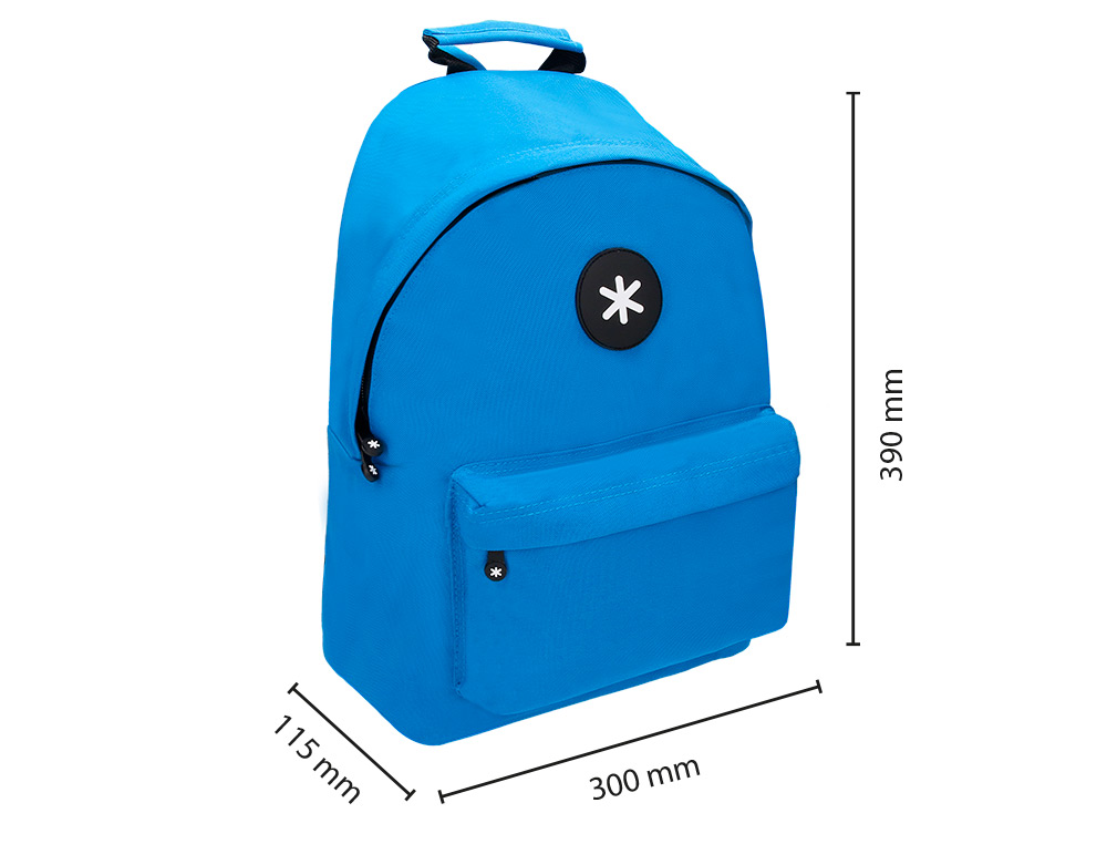 Mochila para portatil 14,1/' antartik com pega e bolsos com fecho cor azul 310x160x410 mm ( Imagem 2 de 21 ) - Preview