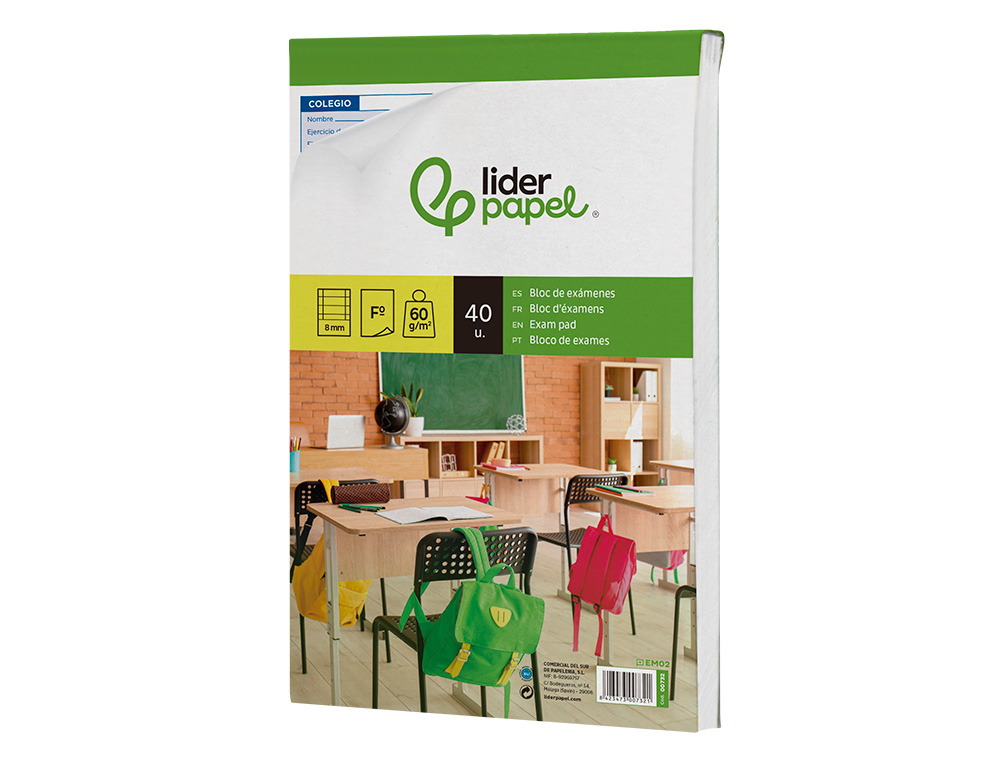 Bloco exames liderpapel horizontal folio 40 folhas 60g/m2 (10 unidades) ( Imagem 5 de 16 ) - Preview