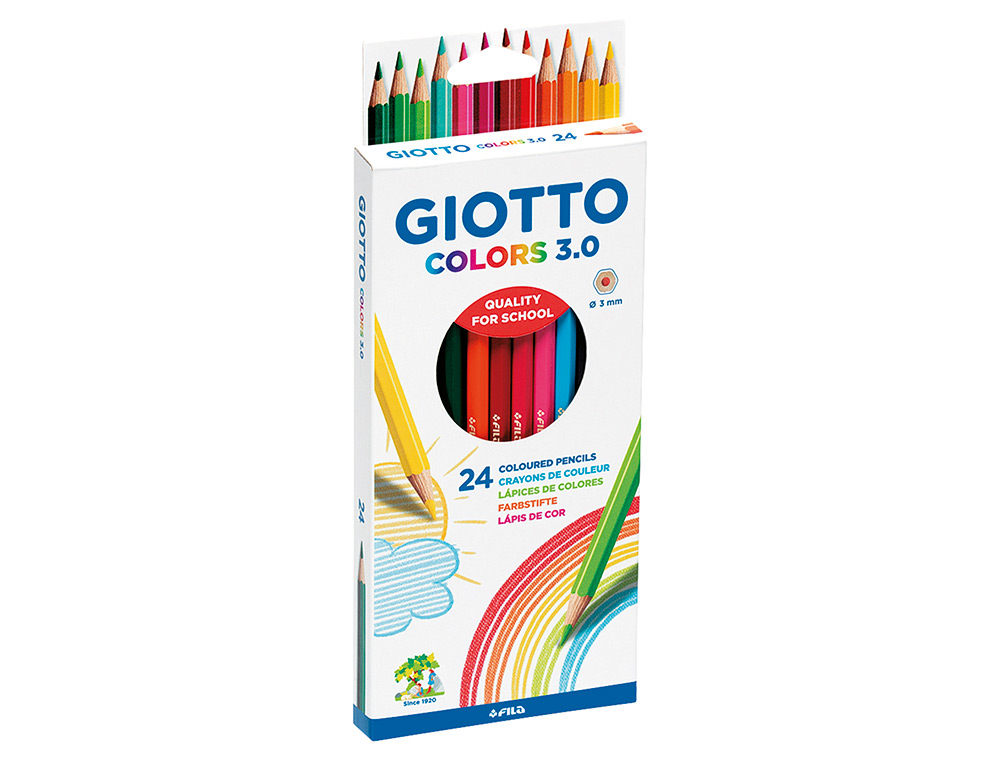 Lapis de cor giotto colors 3.0 caixa de 24 cores mina 3 mm ( Imagem 3 de 7 ) - Preview