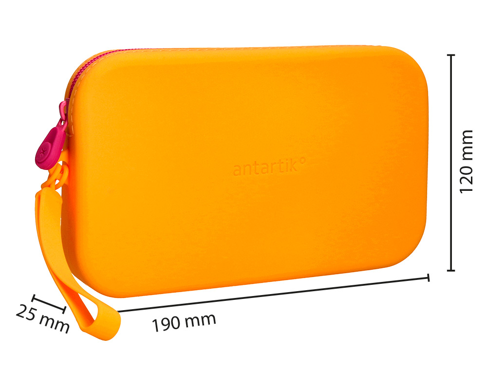 Estojo escolar antartik tropical dive silicone soft retangular 190x120x25 mm laranja ( Imagem 2 de 10 ) - Preview