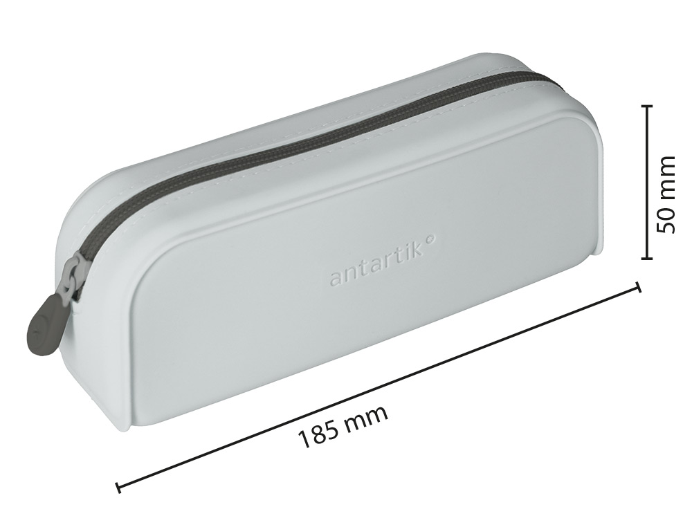 Estojo escolar antartik prisma silicone soft retangular 185x50x75 mm cinza ( Imagem 2 de 10 ) - Preview