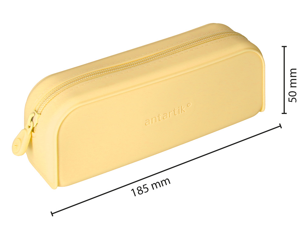 Estojo escolar antartik prisma silicone soft retangular 185x50x75 mm amarelo ( Imagem 2 de 10 ) - Preview