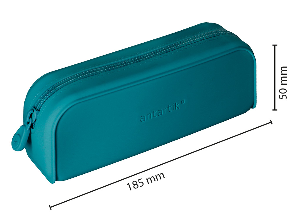 Estojo escolar antartik prisma silicone soft retangular 185x50x75 mm azul turquesa ( Imagem 2 de 10 ) - Preview