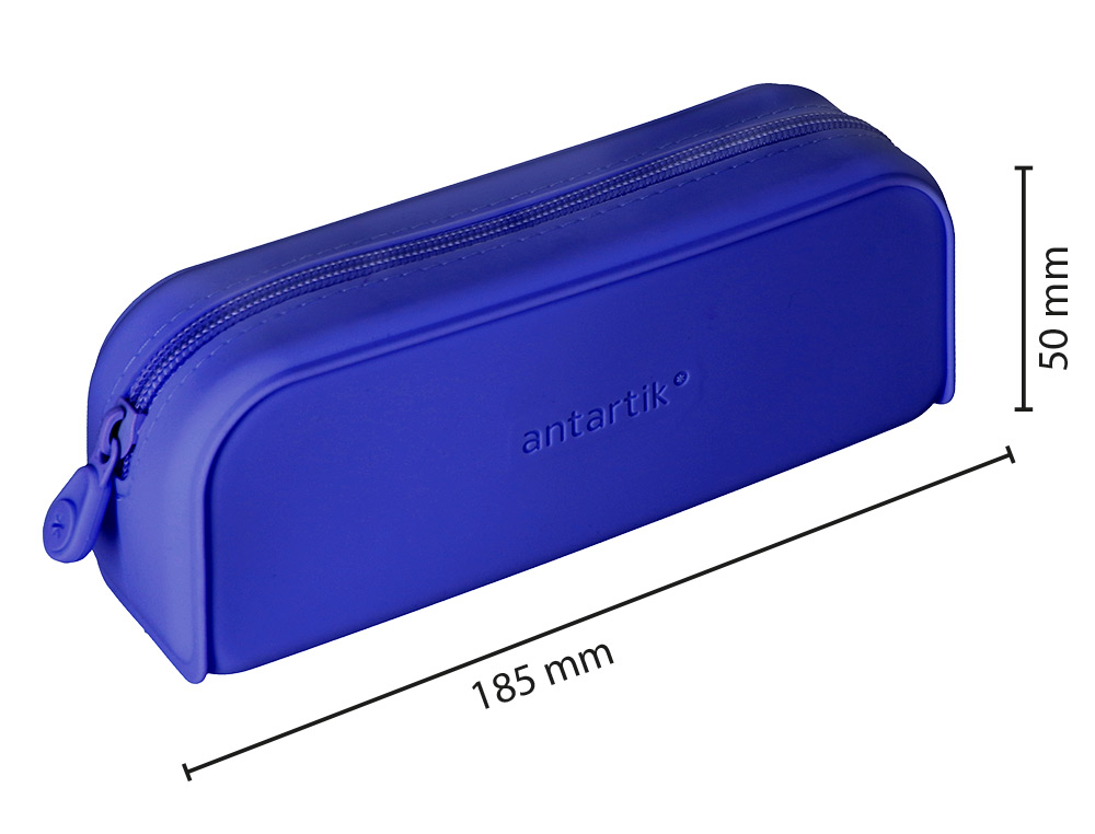 Estojo escolar antartik prisma silicone soft retangular 185x50x75 mm azul escuro ( Imagem 2 de 10 ) - Preview