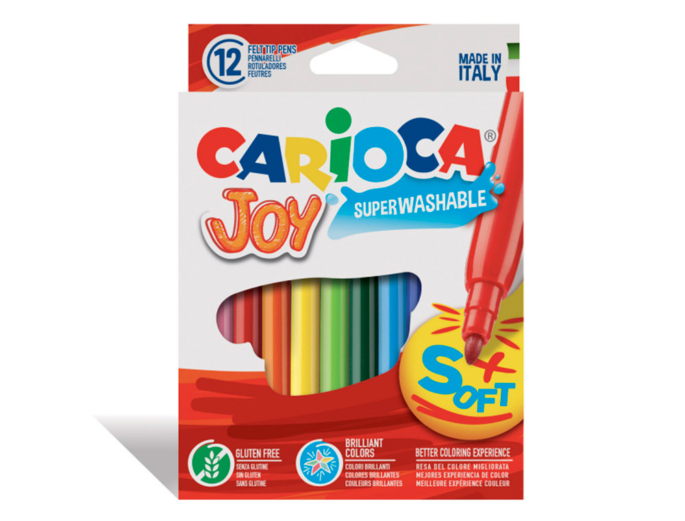 Marcador Carioca Joy caixa de 12 cores ( Imagem 2 de 5 ) - Preview