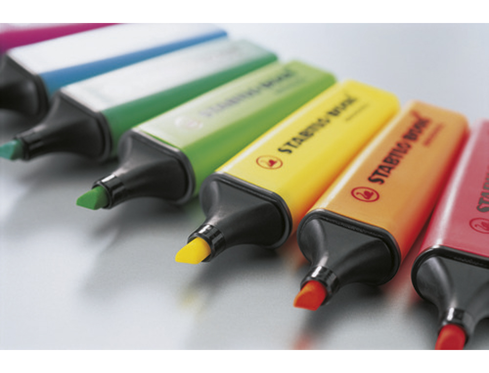 Marcador stabilo boss fluorescente 70 arty line cores quentes estojo cartao de 10 unidades cores ( Imagem 2 de 5 ) - Preview