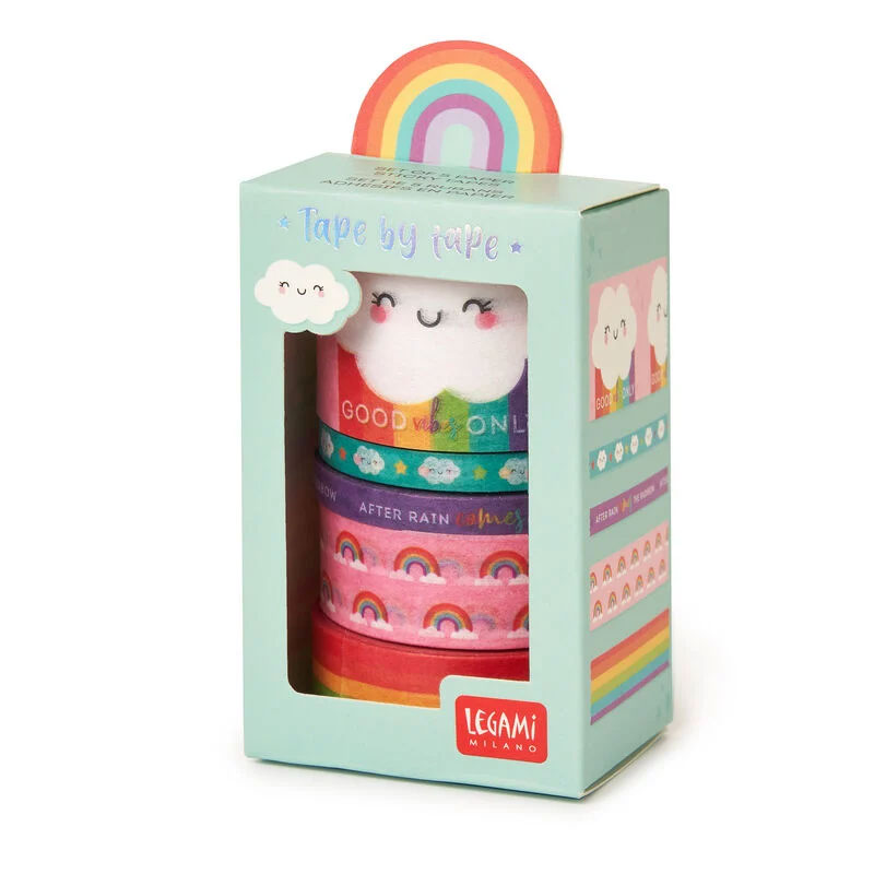 Fita Decorativa Washi Tape Legami Tape By Tape Arco-Iris (5X5M) Tap0008 ( Imagem 2 de 2 ) - Preview