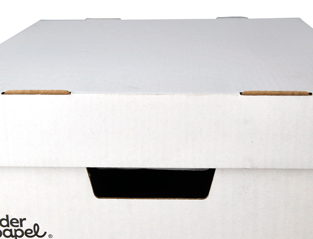 Caixa para arquivo morto liderpapel cartao 100% reciclado automatico para 3 caixas arquivo def. folio / 4 arquivado (5 unidades) ( Imagem 5 de 10 ) - Preview