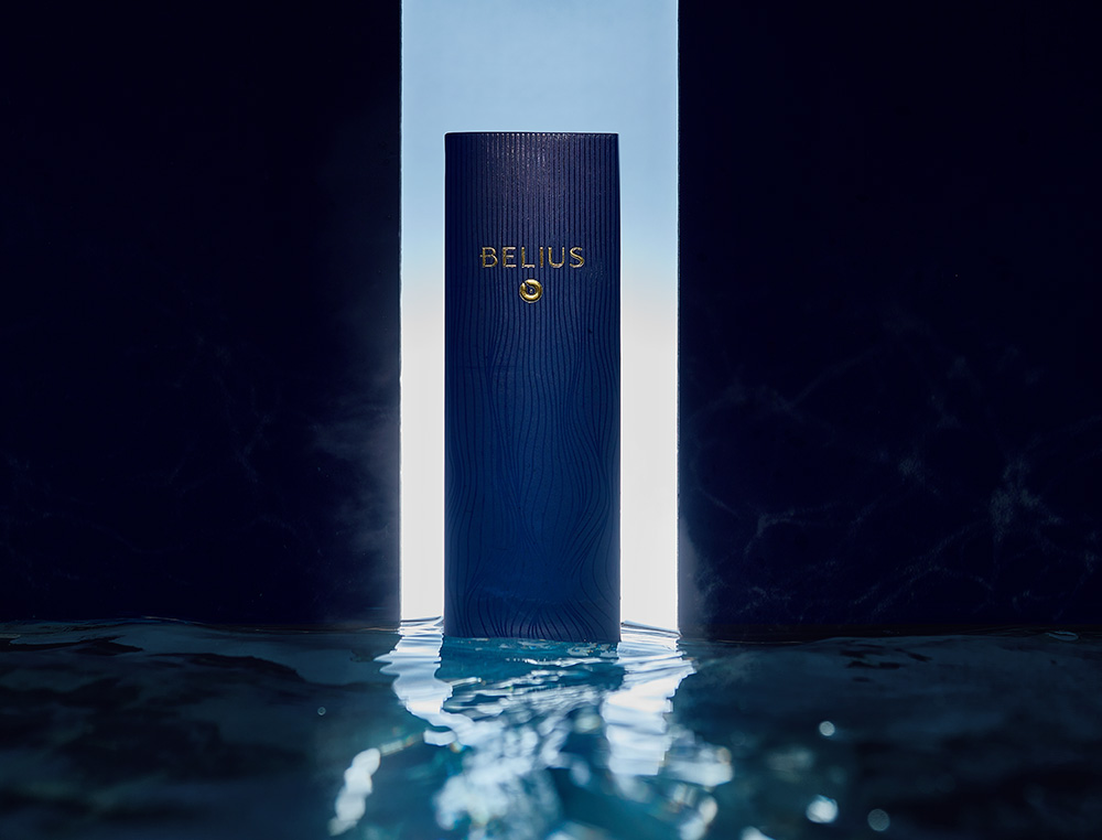 Esferografica belius wave aluminio textura wavy azul marinho tinta azul caixa de oferta ( Imagem 2 de 17 ) - Preview