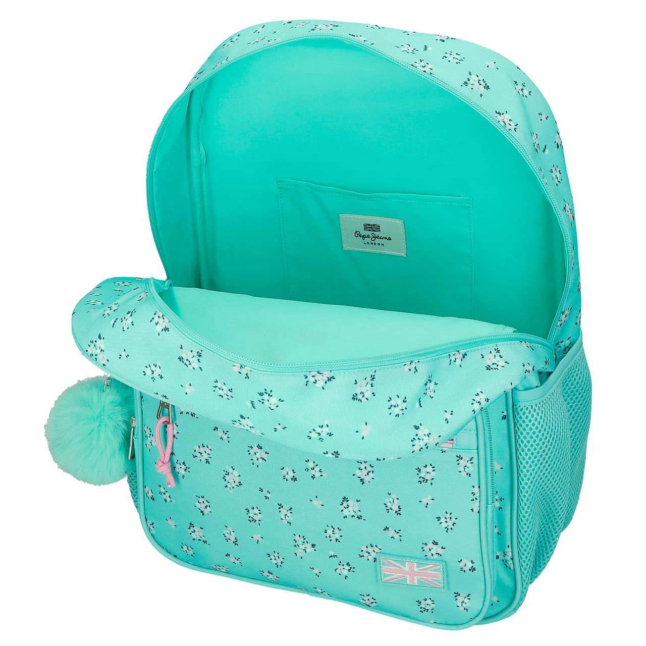 Mochila Pepe Jeans Nora Turquesa 2025 39X30X12Cm Adaptável A Trolley 410106235055 ( Imagem 4 de 4 ) - Preview